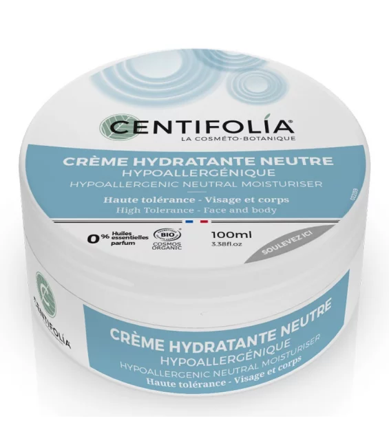 Crème hydratante neutre hypoallergénique BIO aloe vera - 100ml - Centifolia