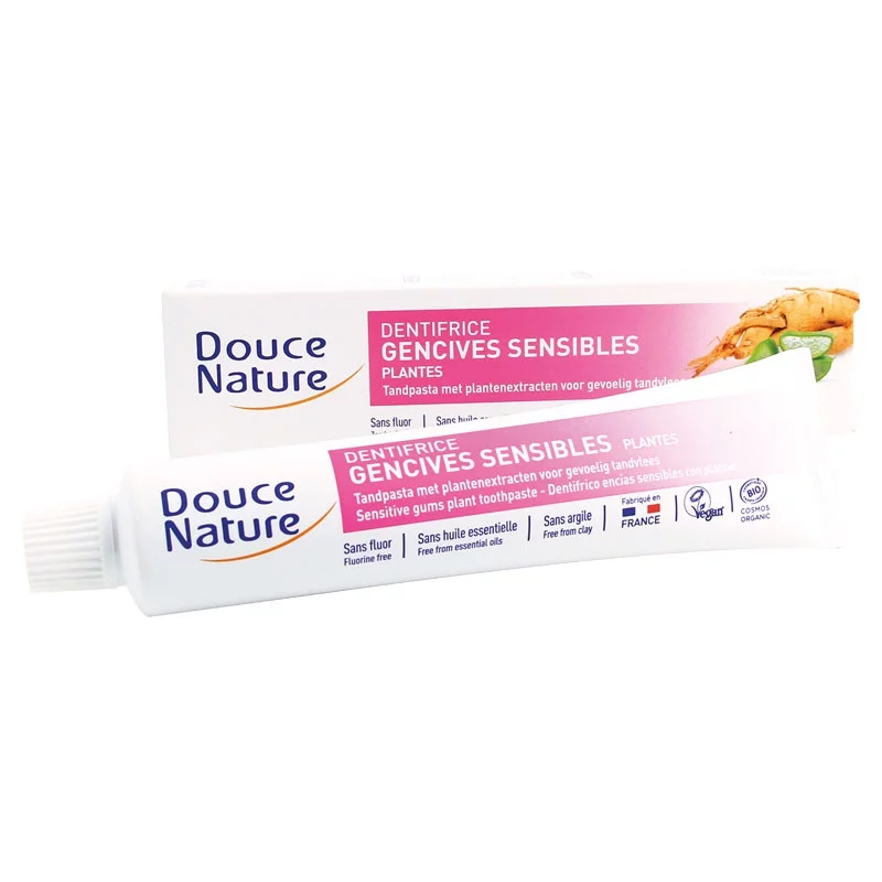 Dentifrice gencives sensibles BIO plantes sans fluor - 75ml - Douce Nature