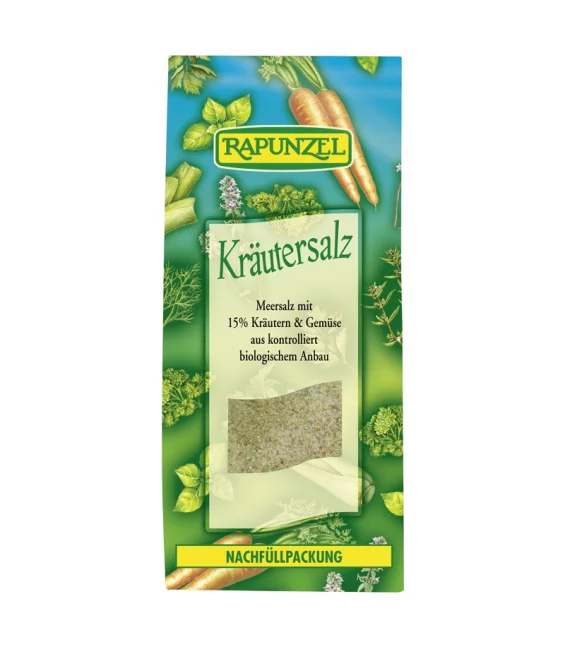 Sel aux herbes contenant 15% d'herbes et de légumes BIO - 500g - Rapunzel