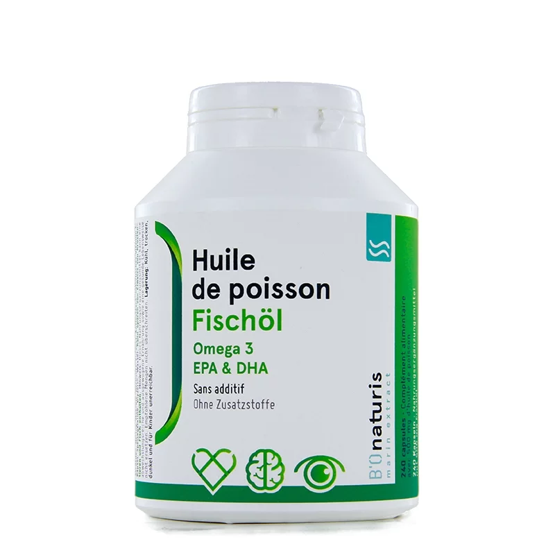 Huile de poisson 500 mg 240 capsules - BIOnaturis