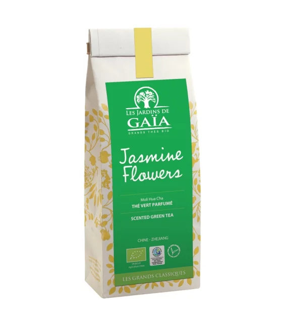 Jasminblüten parfümierter BIO-Grüntee mit Moli Hua Cha - 100g - Les Jardins de Gaïa