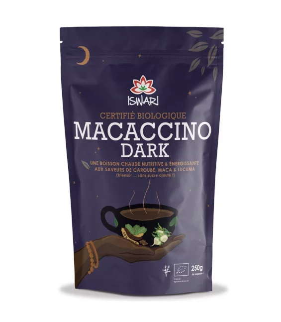 Boisson Macaccino Dark caroube, maca & lucuma BIO - 250g - Iswari
