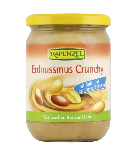 Purée de cacahuètes avec sel Crunchy BIO - 500g - Rapunzel