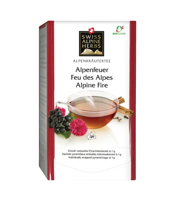 BIO-Kräutertee Alpenfeuer - 24 Teebeutel - Swiss Alpine Herbs