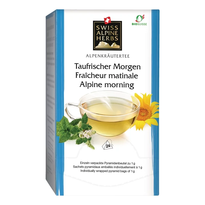 Infusion fraîcheur matinale BIO - 24 sachets - Swiss Alpine Herbs