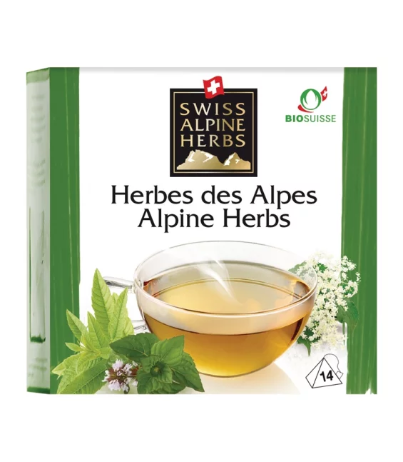 Infusion aux herbes des Alpes BIO - 14 sachets - Swiss Alpine Herbs