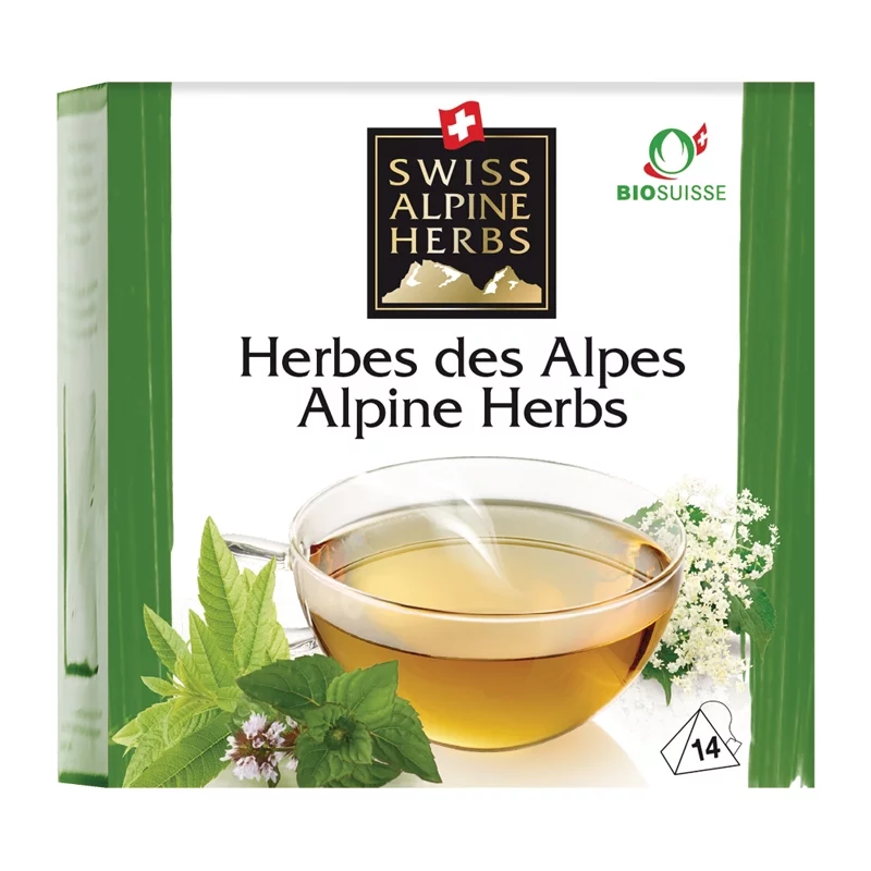 BIO-Alpenkräutertee - 14 Teebeutel - Swiss Alpine Herbs