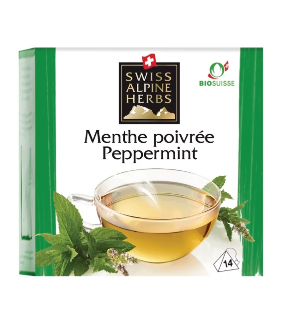 BIO-Kräutertee Pfefferminze - 14 Teebeutel - Swiss Alpine Herbs