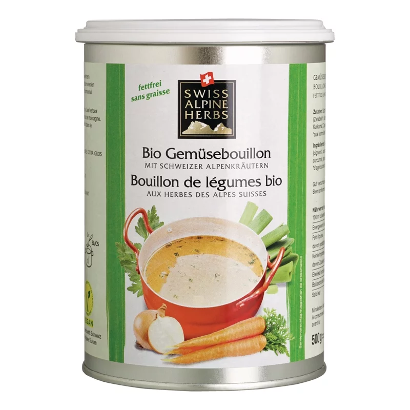 Bouillon de légumes aux herbes BIO - 500g - Swiss Alpine Herbs