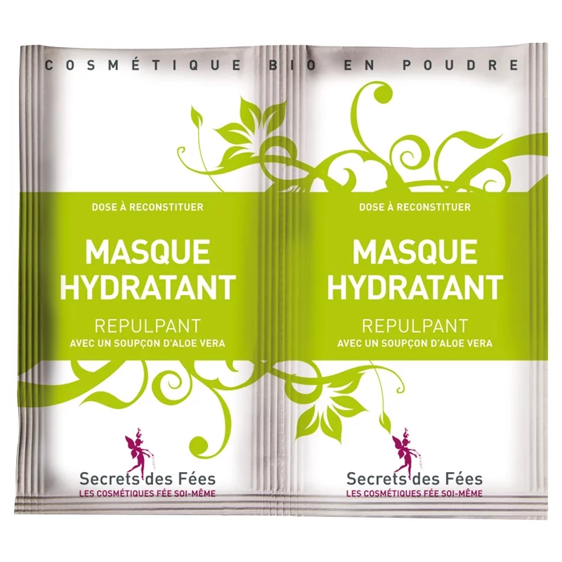 Masque visage hydratant repulpant BIO aloe vera - 9g - Secrets des Fées