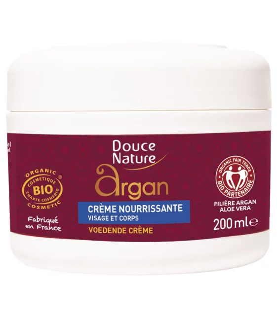 Crème nourissante visage & corps BIO argan & karité - 200ml - Douce Nature