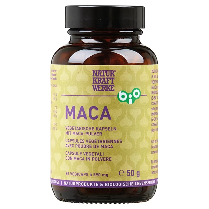 Maca BIO - 85 capsules à 590mg - NaturKraftWerke