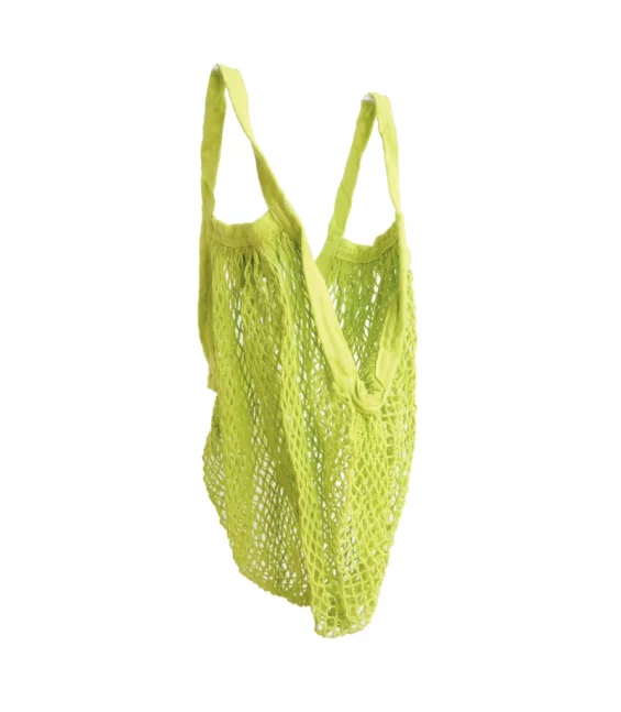 Einkaufsnetz mit kurzen Henkeln grün aus Bio-Baumwolle - ah table !