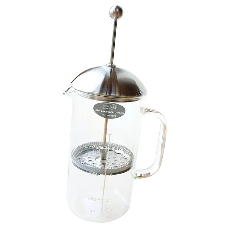 Cafetière à piston en verre & inox 1l - ah table !