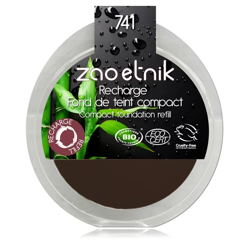 Recharge Fond de teint compact Moka N°741 BIO - 6g - Zao