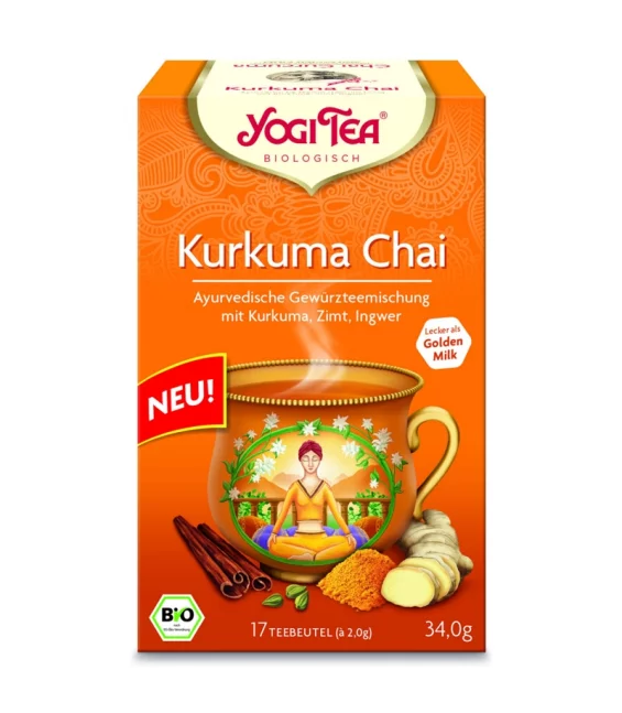 Infusion curcuma, cannelle & gingembre BIO - Curcuma Chai - Yogi Tea