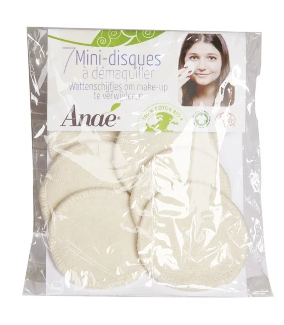Waschbare Mini Pads zum Abschminken aus Bio-Baumwolle - 7 Stück - Anaé
