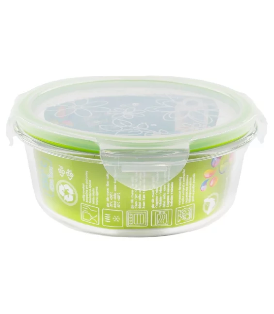 Lunch box ronde en verre avec couvercle - 980ml - Dora's