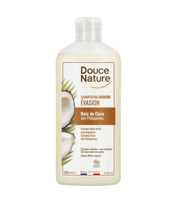 Shampooing douche évasion BIO noix de coco - 250ml - Douce Nature