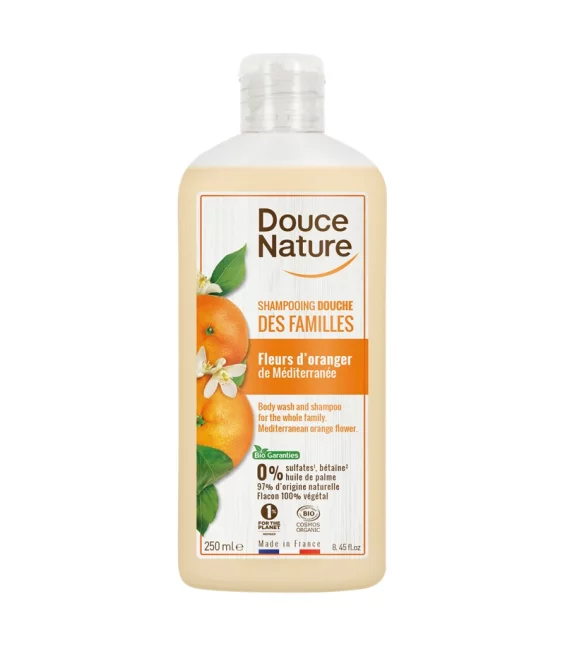 Shampooing douche des familles BIO fleur d’oranger - 250ml - Douce Nature