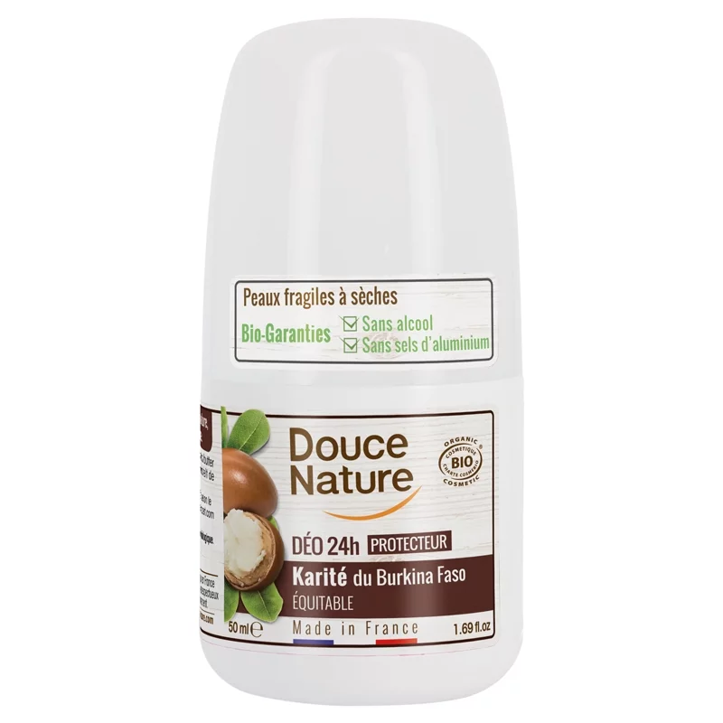 Schützender BIO-Deoroller 24h Sheabutter - 50ml - Douce Nature