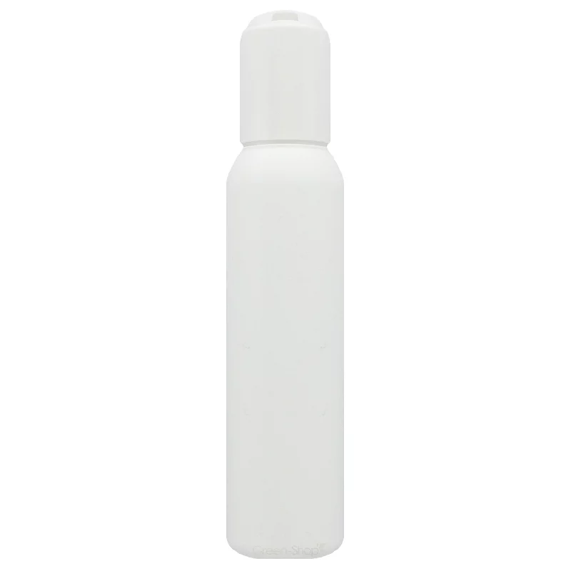 Bouteille Allround ronde en plastique blanc 200ml avec bouchon à bascule blanc - 1 pièce - Aromadis