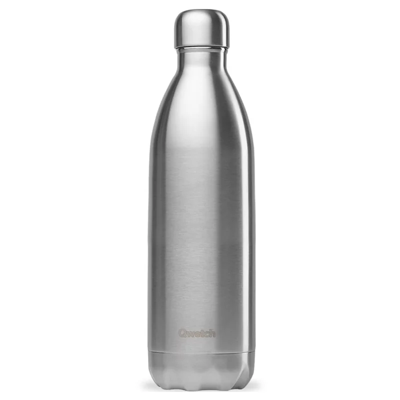 Bouteille isotherme en inox brossé - 1l - 1 pièce - Qwetch Originals Mat