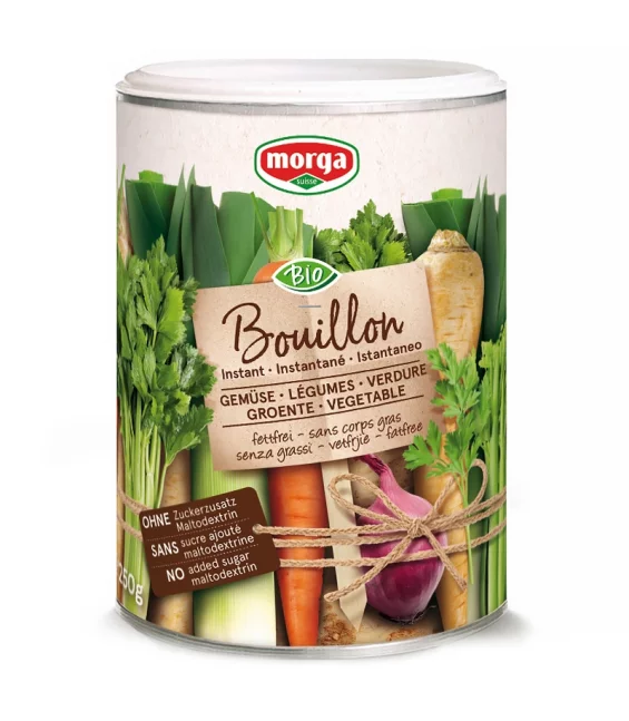 Bouillon de légumes sans corps gras & sans sucre ajouté BIO - 250g - Morga