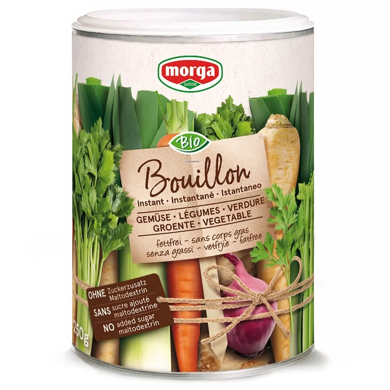 Bouillon de légumes sans corps gras & sans sucre ajouté BIO - 250g - Morga