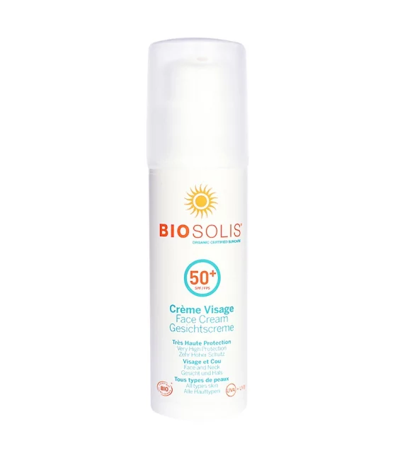 Crème solaire visage & cou BIO IP 50+ karanja - 50ml - Biosolis