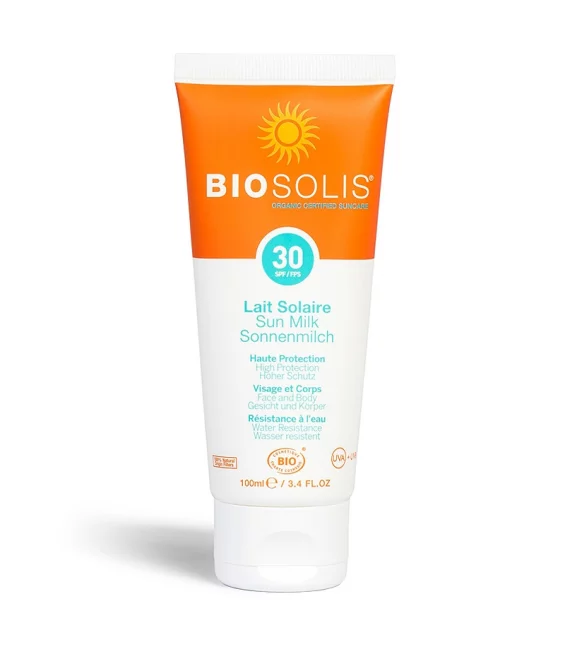 BIO-Sonnenmilch für Gesicht & Körper LSF 30 Karanja - 100ml - Biosolis