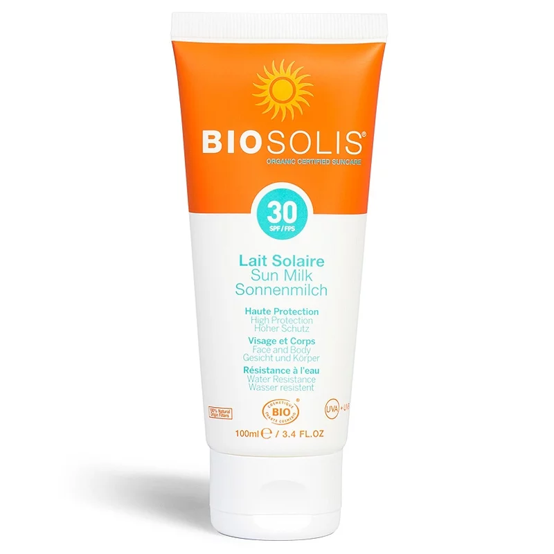 BIO-Sonnenmilch für Gesicht & Körper LSF 30 Karanja - 100ml - Biosolis