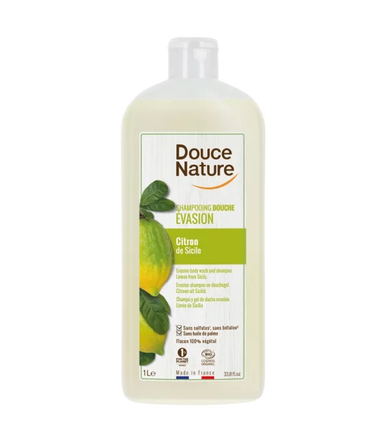 Shampooing douche évasion BIO citron - 1l - Douce Nature