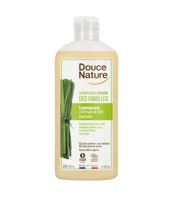 BIO-Dusch-Shampoo für die Familie Zitronengrass - 250ml - Douce Nature