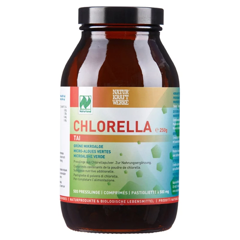 Chlorella TAI BIO - 500 comprimés à 500mg - NaturKraftWerke