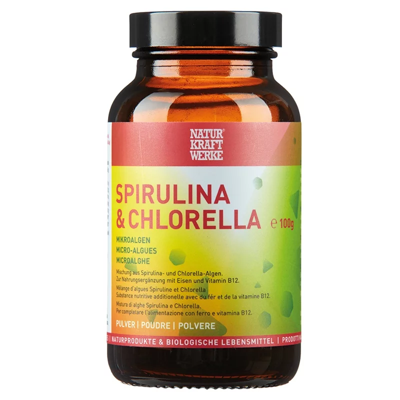 Spirulina & Chlorella Pulver - 100g - NaturKraftWerke