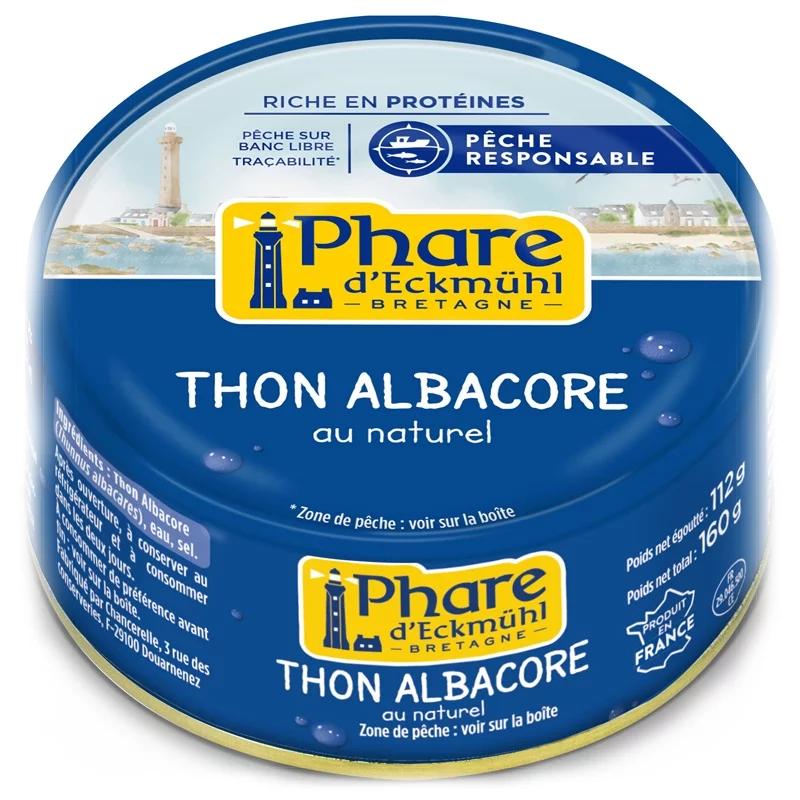 Thon albacore au naturel - 160g - Phare d'Eckmühl