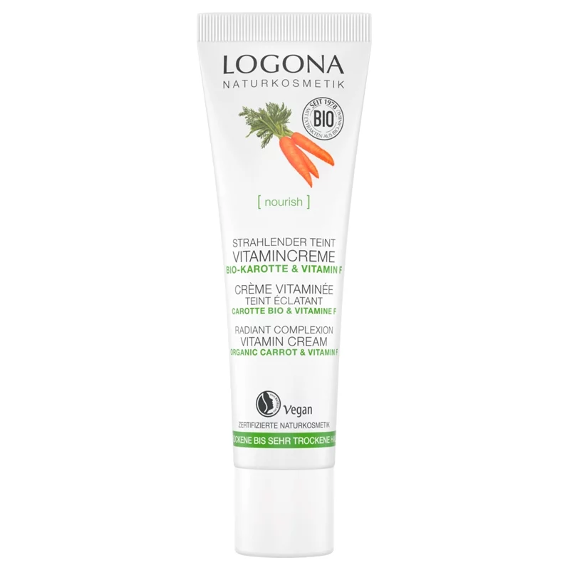 Crème vitaminée teint éclatant BIO carotte & vitamine F - 30ml - Logona