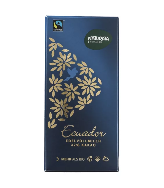 Ecuador BIO-Schokolade-Edelvollmilch 42% - 100g - Naturata