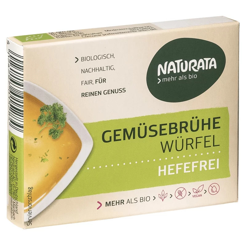 Cubes de bouillon de légumes sans levure BIO - 6 cubes - Naturata