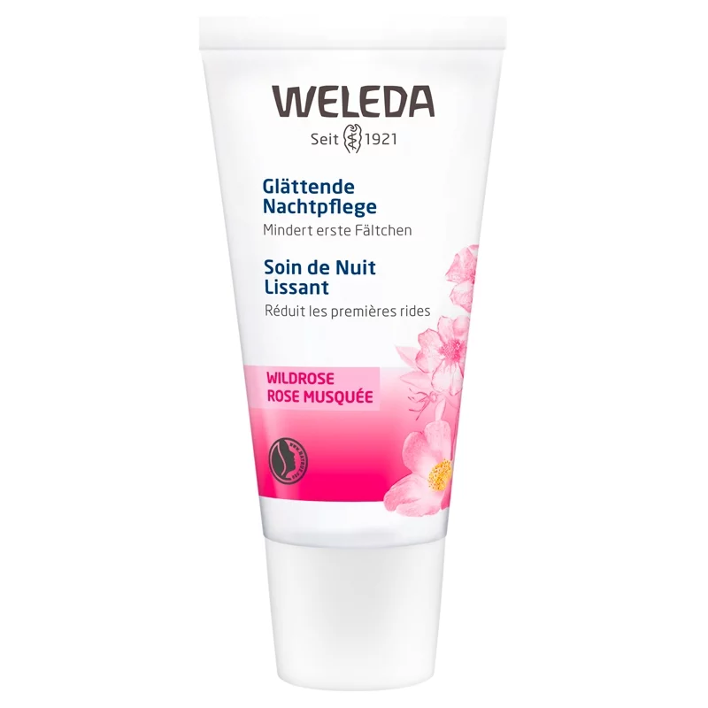 Glättende BIO-Nachtpflege Wildrose - 30ml - Weleda