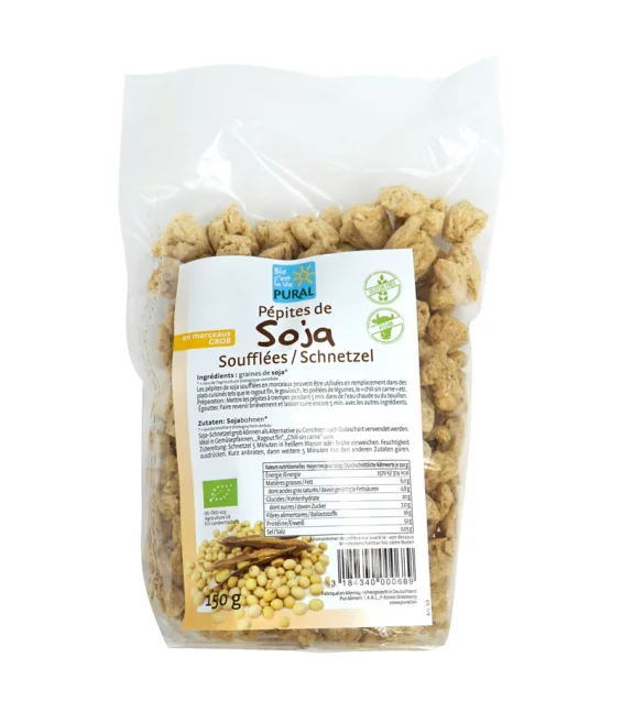 Pépites de soja soufflées BIO - 150g - Pural