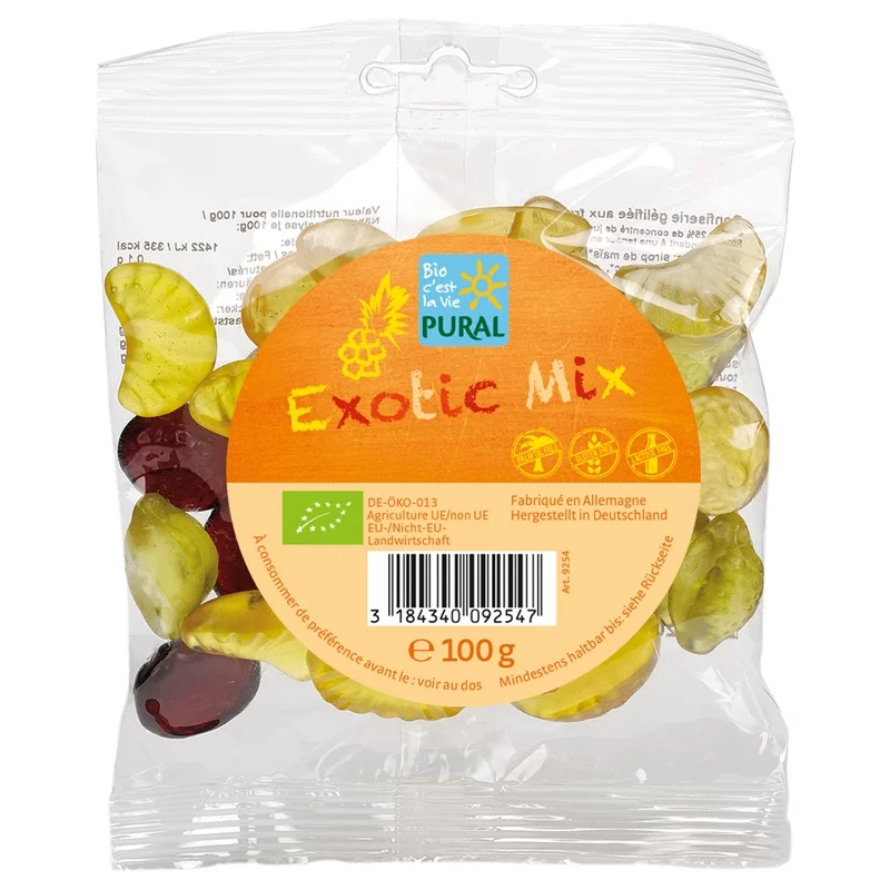 BIO-Exotic Mix mit Gelatine - Exotic Mix - 100g - Pural