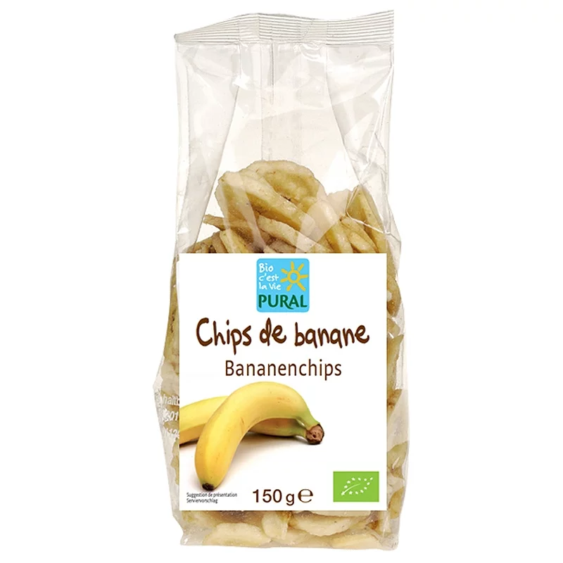 Chips de bananes séchées BIO - 150g - Pural