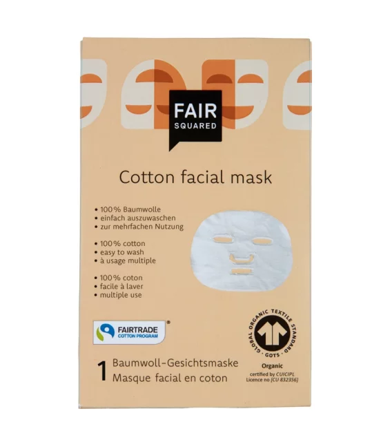 Masque sec pour le visage en coton BIO - Fair Squared