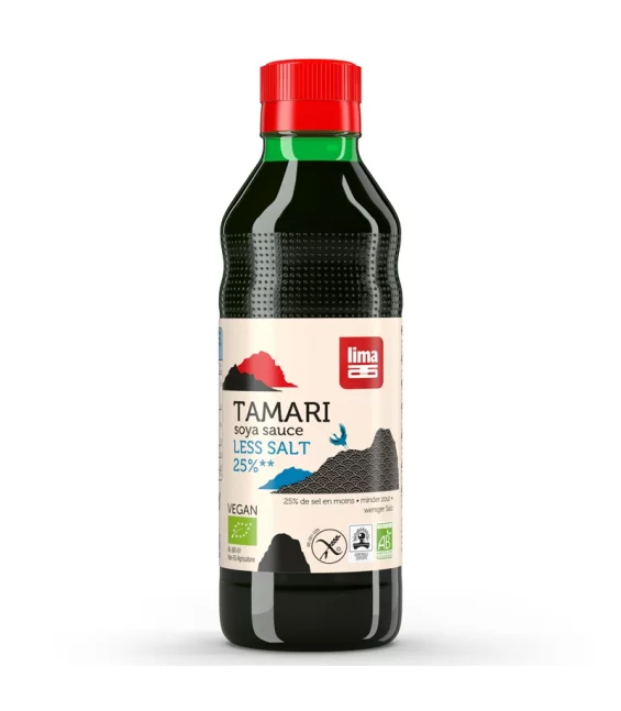 Sauce de soja avec 25% de sel en moins BIO - Tamari - 250ml - Lima