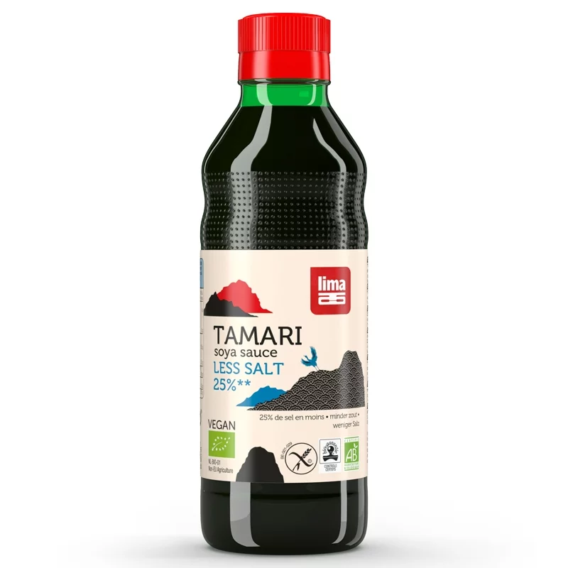 Sauce de soja avec 25% de sel en moins BIO - Tamari - 250ml - Lima