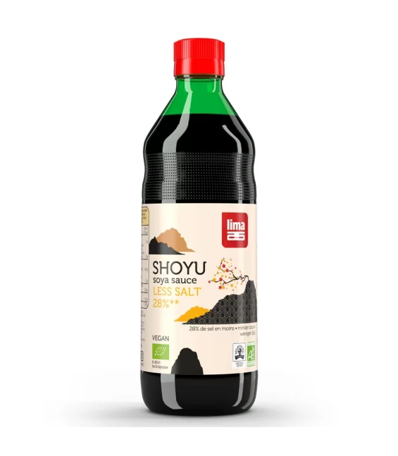 BIO-Sauce aus Soja & Weizen mit 28% weniger Salz - Shoyu - 500ml - Lima
