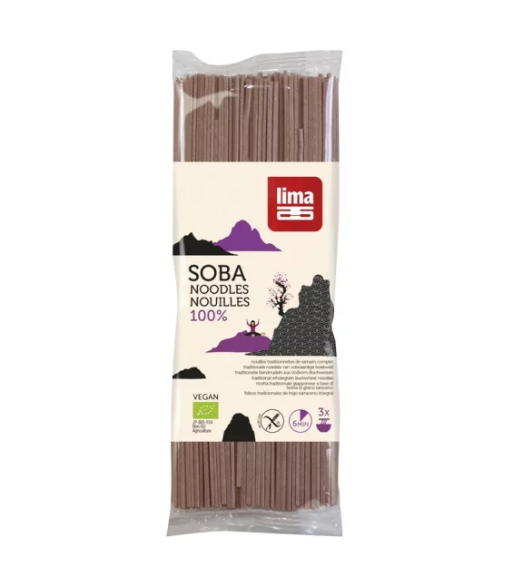 Nouilles à la farine de sarrasin complet BIO - Soba - 200g - Lima
