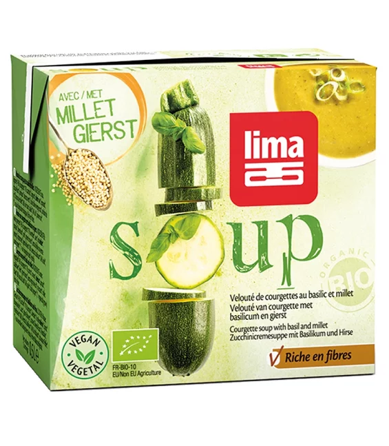 Velouté de courgettes au basilic & millet BIO - Soup - 500ml - Lima